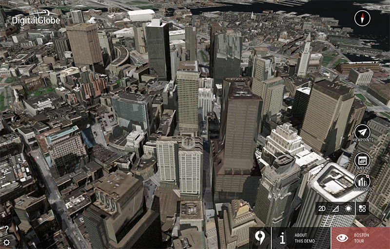 3D-modell Boston cityplanner digitalglobe textur