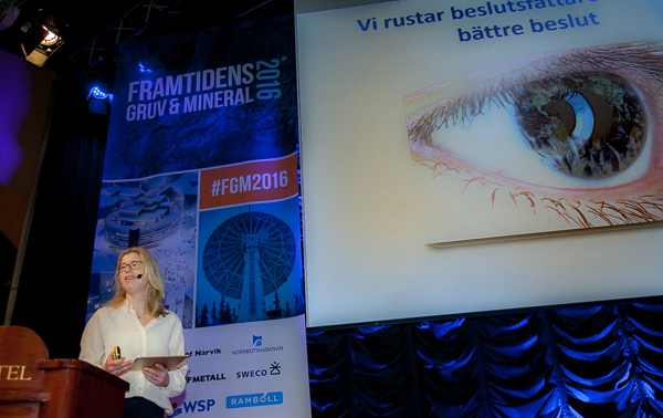 Susanne Nellemann Ek på Framtidens Gruv och Mineral 2016