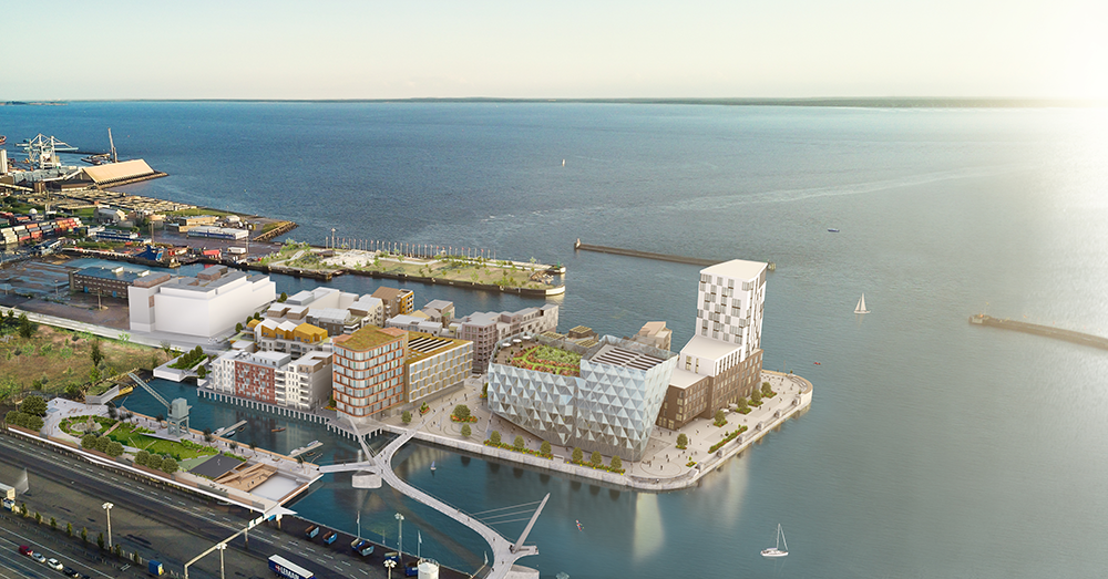 Visualisering av Oceanhamnen i Helsingborg