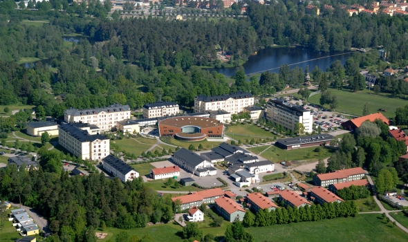 Flygbild över campus Högskolan i Gävle