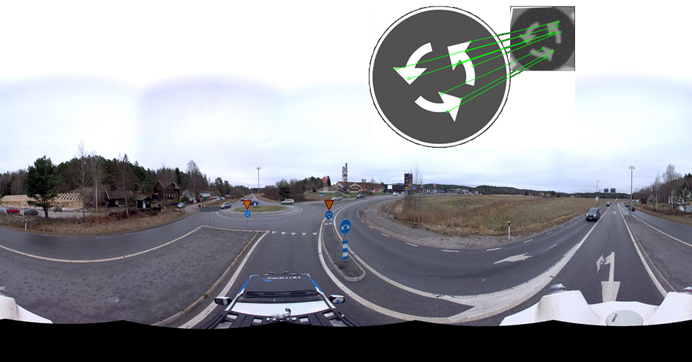 Automatisk detektion av vägskyltar i panoramabilder 